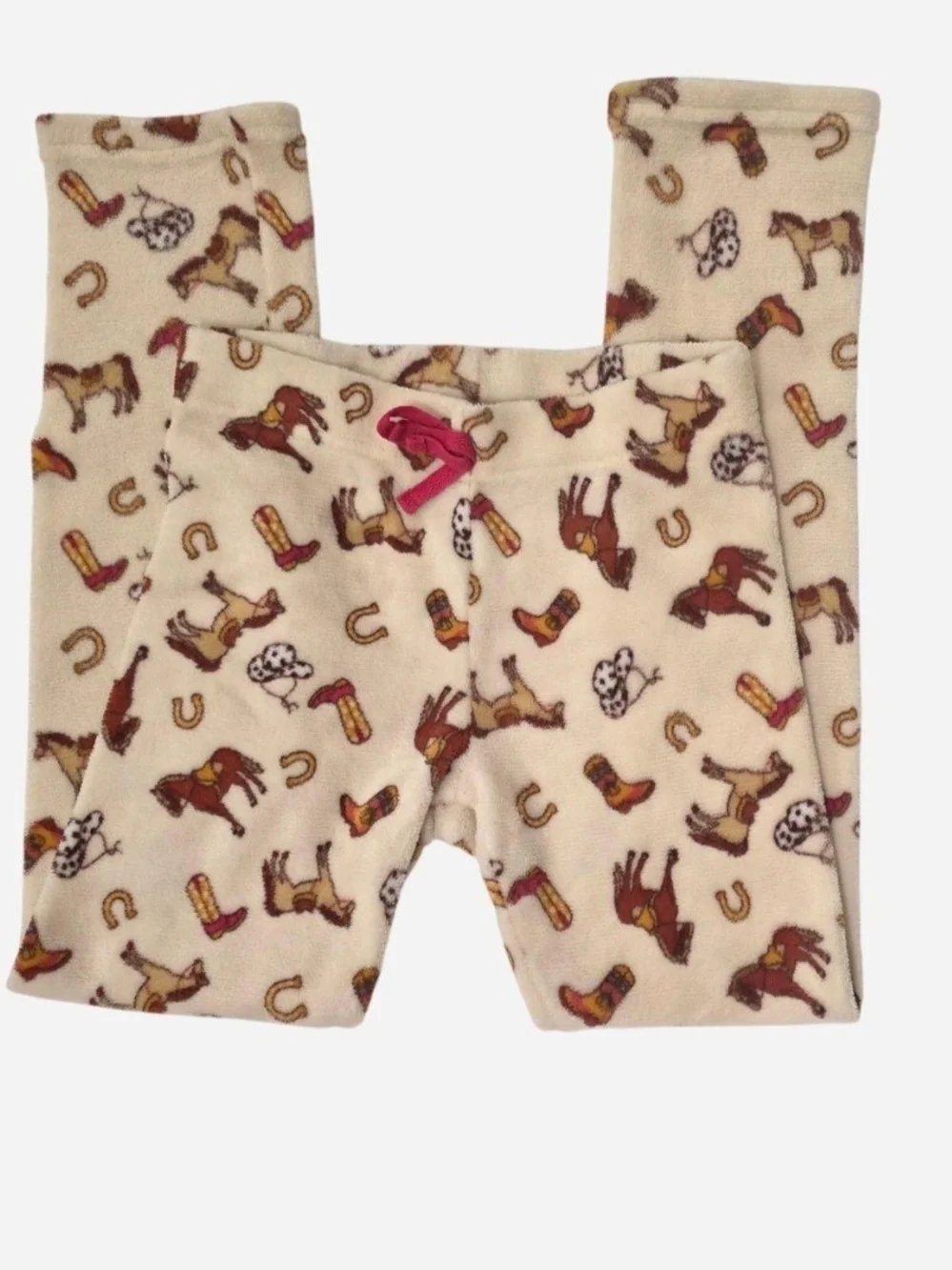 Girls Western Horse Fleece Pajama Pants Large (10/12)